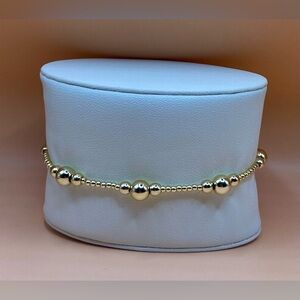 Gold Beaded Bracelet; 14 k gold filled; non tarnish; sweat & water proof.